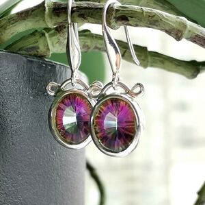 Mystic Topaz drop earrings in Sterling Silver 🆕